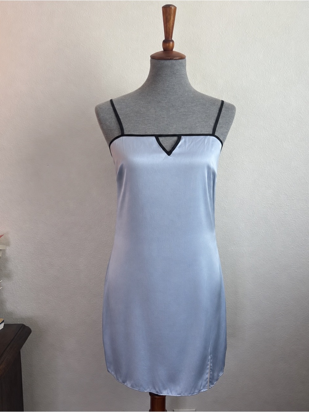 Fleur du Mal Silk Slip with Black Trim
